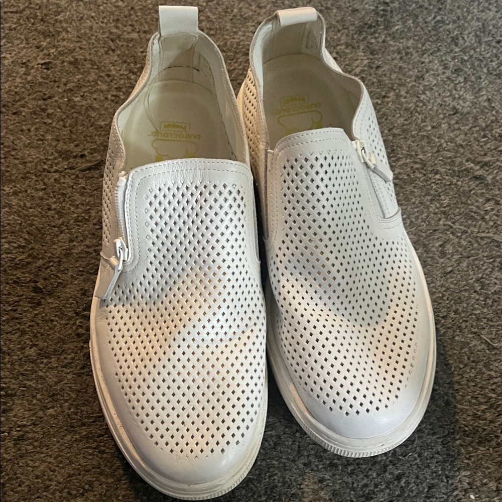 Propet White Perforated Women's Loafers